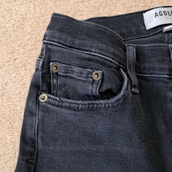 AGOLDE Jeans Women's 25 Black Wash Denim Sophie Skinny Ankle - Picture 3 of 12
